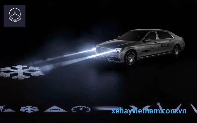 Công nghệ Digital Light được Mercedes – Benz ứng dụng với thiết kế hiện đại, cao cấp
