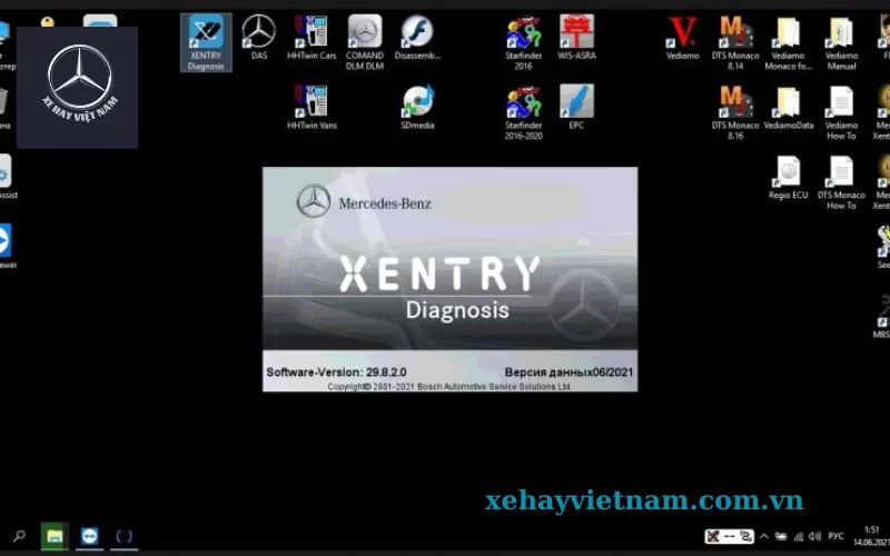 Phần mềm chẩn đoán ô tô Mercedes Xentry 2