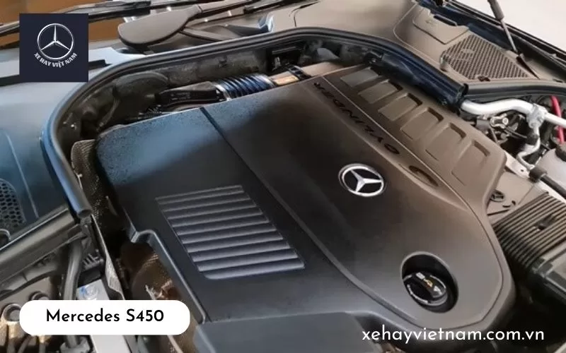 Mercedes S450 được hãng sản xuất sử dụng động cơ xăng tăng áp 3.0L V6