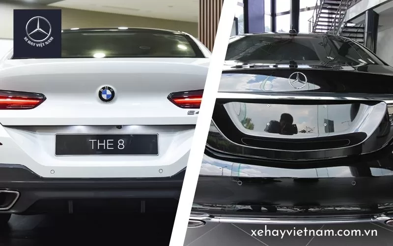 So sánh BMW 840i và Mercedes S450 có sự khác biệt nhất định ở phần đuôi xe